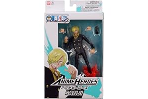 Anime Heroes One Piece Figures Sanji Action Figure | 17cm Articulated Sanji Anime Figure With Swappable Arms And Faces | Bandai One Piece Action Figures Pirate Toys Range