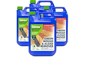 Jarder Spray & Leave 4 x 5 Litre Concentrate Cleaner - Patio Fencing Decking - Green Mould & Algae Killer (20L)