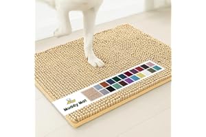 Muddy Mat AS-SEEN-ON-TV wysoce chłonna wycieraczka z mikrofibry i dywanik dla zwierząt domowych, antypoślizgowa, gruba, nadająca się do prania, mata łazienkowa, miękka szenila, do kuchni, łazienki,