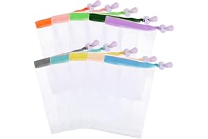 PSYQTSUARY 10 Stück Seifensäckchen mit farbigem Kordelzug, Seifenbeutel, Nylon Schaumnetze, Seife MeshTasche, Peeling-Seifenbeutel aus Netzgewebe mit Kordelzug für Baden Gesichtsreinigung Werkzeug
