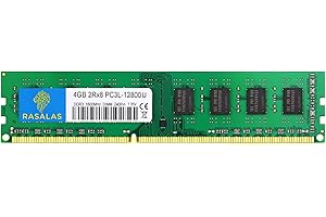 Rasalas 4GB PC3-12800U DDR3 1600MHz Desktop Memory 240Pin 2RX8 CL11 1.35V UDIMM RAM Memory for Desktop Computer