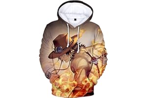 YIMIAO Unisex 3D Drucken One Piece Pullover Manga Anime Outwear Herren Jungen Hoodie Luffy Ace Kapuzenpullover