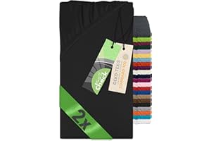 ‎EMILY´S CHECK Emily´s Check 2er-Pack Spannbettlaken für Laufgitter und Krabbeldecke 1493.2123, 100 x 100 cm, schwarz