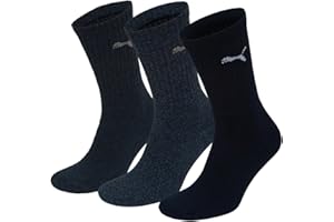PUMA Socken Crew Sport Socks Damen, Herren 3er Pack Größen 39-46 - Farbenauswahl