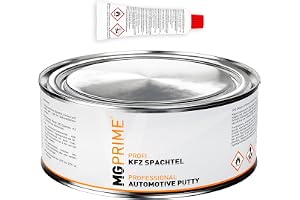 2K bilspackel kit 1 kg polyesterspackel & härdare | Fyllspackel, finspackel, mycket slipbar, extremt stark och stabil, för me