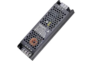 Transformador 220V a 12V LED Driver 300W, 25A Ultrafino Fuente de Alimentación LED, Adaptador de Voltaje Constante para Tiras LED Luces de Gabinete Bombillas MR11 G4 MR16, DUSKTEC