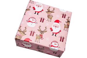 arkamii papel de regalo tamaño 86 x 64 cm diseño navideño 3 hojas tamaño grande (NC7)