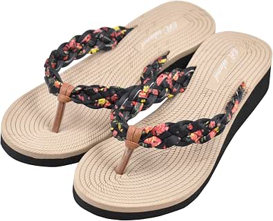 R-Island, Infradito Donna, Ciabatte Donna Estive, Cintura In PVC, Pianta  Medio, Plantari In Gomma EVA Morbida, Suola In Gomma Antiscivolo Con Tacco,  Ideali Come Ciabatte Da Viaggio, Per La Casa e Mare :