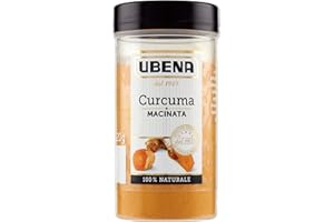 UBENA, Curcuma Macinata,Ideale per Piatti Orientali, Riso, Salse e Preparazioni a Base di Pollo, Linea Grandi Formati da 120 gr