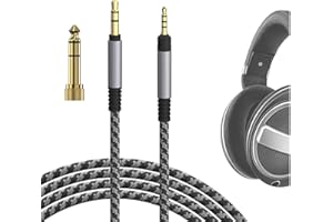 GEEKRIA Cavo audio compatibile con Sennheiser HD620S,HD599SE,HD599,HD598,HD598SE,HD560S,HD598SR,HD400PRO,HD579,HD569,cavo di ricambio in nylon intrecciato da 1/8" (3,5 mm) a 2,5 mm (10 piedi / 3,0 m)