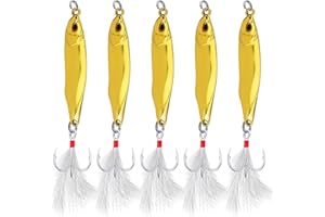 COLORICH ㅤ Colorich 5pcs Sea Fishing Lures With Treble Hooks, Fishing Spinners, Spinners For Fishing, Sea Fishing Tackle, Fishing Lure, Trout Lures, Pike Fishing Lures, Sea Bass Lures