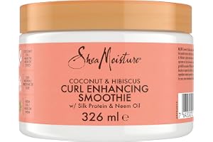 SheaMoisture Curl Enhancing Smoothie för tjockt, lockigt hår Coconut & Hibiscus leave in-stylingkräm fri från silikon och sulfat 326 ml