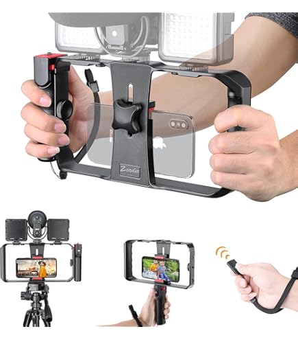 Multi-function Smartphone Video Rig Filmmaking Vlogging Cage Handheld - View #4