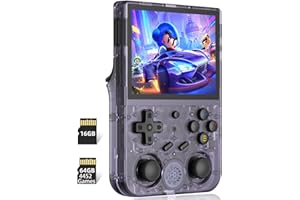 DAXIHON RG353V Handheld Spielkonsole Eingebaute 4452 Spiele mit 64G Karte,RG353V mit Dual OS Android 11 + Linux Unterstützt 5G WiFi 4.2 Bluetooth Online Fighting,Streaming und HDMI
