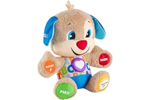 Fisher-Price Puppy Eveil Progressif | Peluche Musicale et Interactive | Plus de 75 Chansons et 3 Niveaux D'apprentissage | Jouet bébé 6 Mois et Plus pour Filles et Garçons | Version Française, FPM44