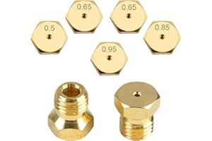 1001JOINTS LOT 5 GICLEUR BUSES UNIVERSELLES CONVERSION BOUTEILLE BOMBONNE GPL GAZ BUTANE | Ø6MB | 0.5 0.65 0.65 0.85 0.95 | BRULEUR CUISINIÈRE PLAQUE DE CUISSON