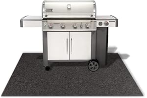 KARAT Tapis de Protection pour Barbecue 100 x 200 cm - Antidérapant & Résistant aux Hautes Températures - Retardateur de Flamme, Ultra-Robuste, Nettoyage Facile et Usage Extérieur Toutes Saisons