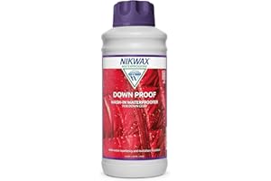Nikwax DOWN PROOF, Wash In Waterproofer for Down Gear, Ads Water Repellency & Revitalise Insulation Keeping You Warmer and Drier, 1 Litre