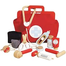 Le Toy Van Set De Dinette En Bois FSC – 10 Pièces – Motifs Botaniques Bleu Et Blanc – Dès 3 Ans – Jouet éducatif Montessori – Sans Plastique