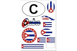 APROM Pegatinas para tarjetas de Cuba – Coche Coche Moto Biker Bandera Tuning