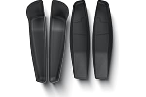 smabee Lot de 4 boîtes de rangement latérales de porte pour Tesla Model Y Juniper 2025 - Plateaux de rangement intérieurs de porte avant et arrière pour Model Y Juniper TPE Accessoires Noir