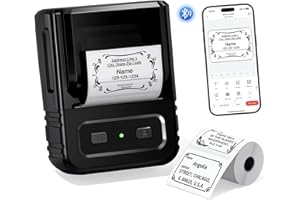 ITARI M102 - Stampante per etichette Bluetooth con 1 etichetta bianca, mini etichettatrice autoadesiva per vendita al dettaglio, ufficio