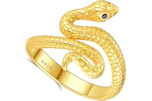 AEONSLOVE Anillos Arbol de la Vida Mujer Ajustables Plata de Ley 925, Anillo Abierto Serpiente/Nudo de Bruja/Hoja/Cuchara, Anillo Pulgar Vintage para Mujer Hombre