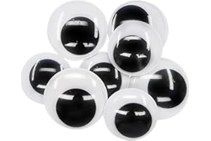 ‎TOAOB THE ONE AND ONLY BABY TOAOB 8 Stück Selbstklebend Wackelaugen Groß 40mm 50mm Runde Wiggle Googly Augen Kunststoff Puppe Augen Kulleraugen Selbstklebend Aufkleber für DIY Scrapbooking Handwerk