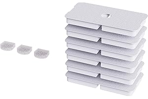 Enabot EBO ROLA Filtry zamienne do fontanny ROLA Smart Cat: zestaw 3 miesięcy, filtry x 6, gąbki x 3 (1 opakowanie)