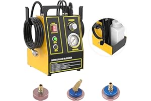 MOTOCOCHE Purgeur de Frein Automatique - 220V Purgeur de Frein Voiture Electrique 0.6~3 Bar Echangeur d'huile de Frein d’Automobile avec 3 Adaptateurs Appareil Purge Frein pour Tous Les modèles