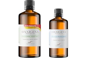 Oxxigena - Kit Base Neutra de 1,5 lt, con Glicerina Vegetal Líquida Pura 99,5% (1 L) + Glicol Propilénico Líquido Puro (500 ml), 70 VG / 30 PG, 100% Made in Italy, Pureza Farmacéutica Certificada