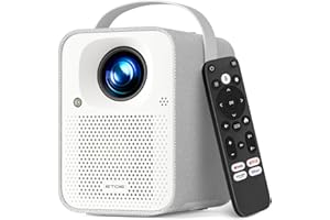 【Auto Focus】ETOE Seal Android TV 11.0 Projector, 4K Supported Mini Projector, Video Projector with ESPN, Prime Video, YouTube, 5G Wi-Fi & Bluetooth, Compatible with iOS/Android/Windows/USB/HDMI