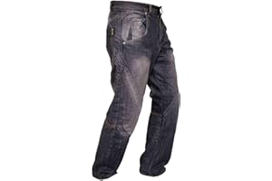 Rider Protec® Herren Motorradhose Jeans Cargohose mit Hüft- und Knieprotektoren und schützendem Aramid-Futter Bikerhose für Rennfahrer RP-IM-GRP