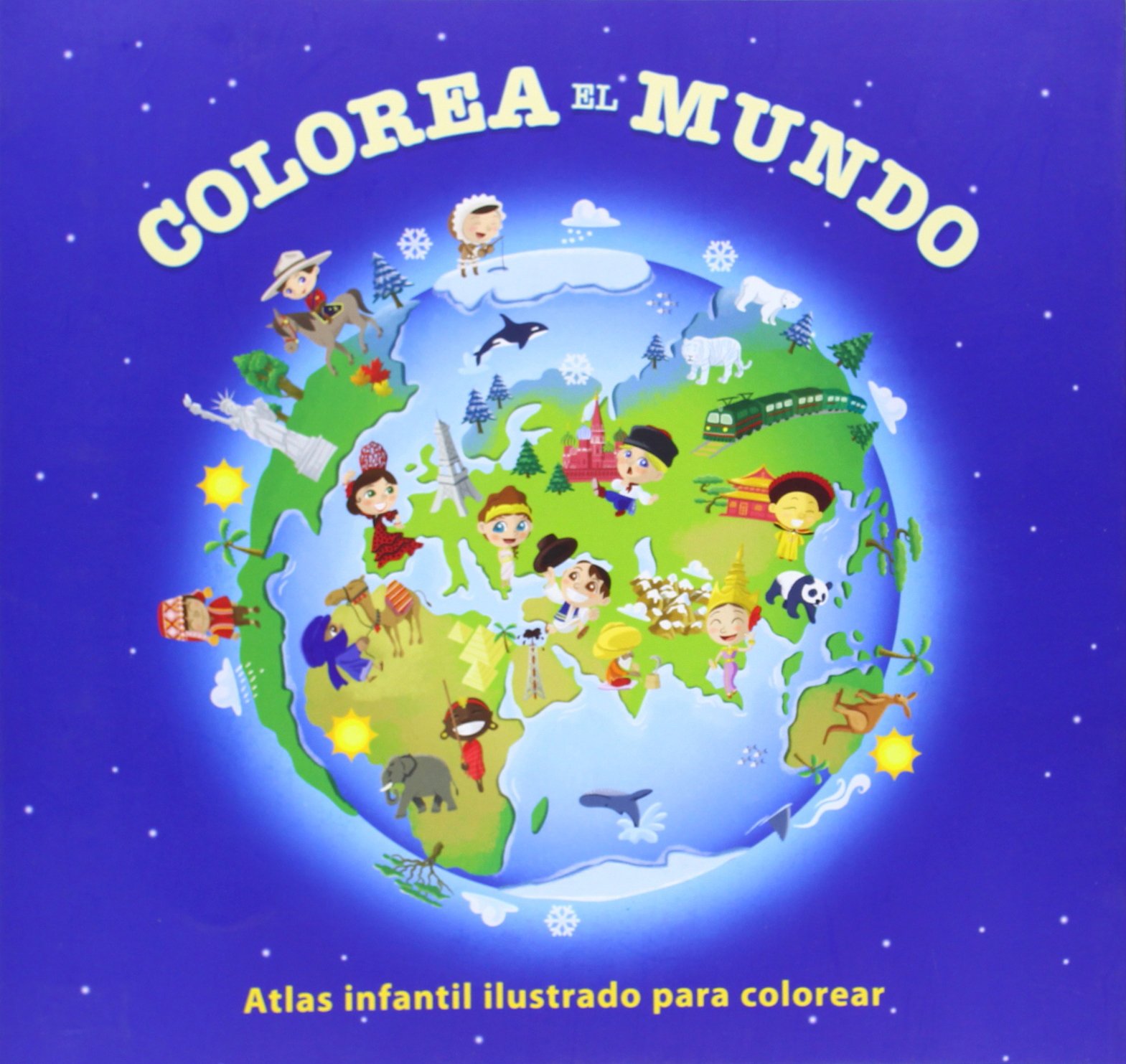 Colorea El Mundo - Atlas Infantil Ilustrado Para Colorear