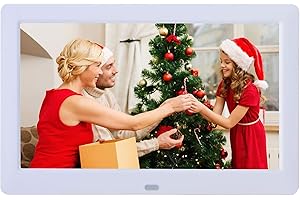 TMCC Digital Photo Frame High Resolution 1280x768 IPS Screen,Electronic Picture Frame with Calendar/Clock Function/MP3/Photo/Video Player with Remote Control