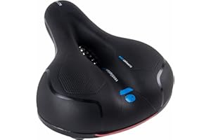 BWBIKE Wide Soft Flexible Bike Seat Cushion Shockproof Design Big Bum Extra Comfort Bike Saddle Fits MTB Mountain Bike, Folding Bike, Road Bike, City Bike, Exercise Bikes