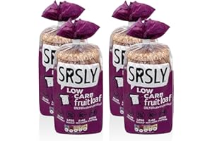 SRSLY Low Carb Keto Fruit Bread - 2.4g Carbs, 69 Kcals, 4g Protein - Freshly Baked with Orange & Cinnamon - Sugarwise Certified High Protein Lower Calorie Bread