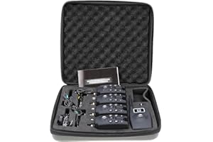 DOCOOLER Lixada Kit de détecteurs de touche sans fil numérique avec mallette de transport Alarme de pêche avec voyants LED et signal sonore, 4 détecteurs de touche + 1 récepteur + 4 swings.