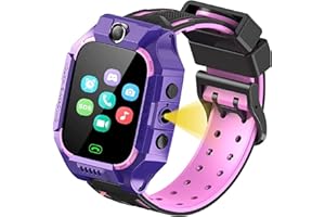 N3 ZELEK Smartwatch New Kids Smart Watch Waterproof Wristwatch Smart Phone Children Tracking Kids Smart Watch with Camera SOS Call Alarm Clock Color Touch Screen Voice Chat for Children