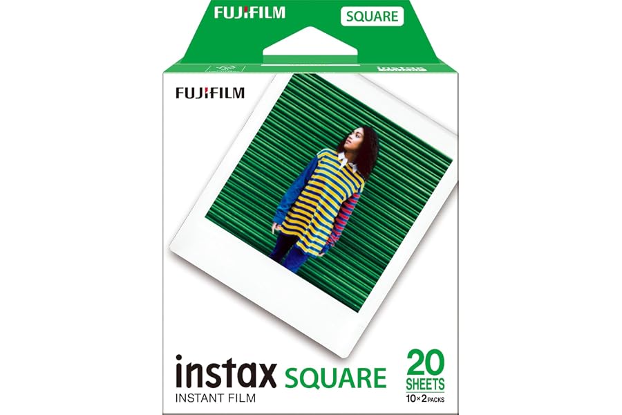 INSTAX Square ISO 800 Film with White Border, 2 X 10 Shot Pack