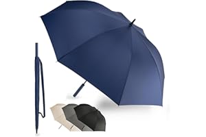 LANGENBERG Regenschirm groß mit [Ø138 CM SPANNWEITE] inkl. automatischer Öffnung - Regenschirm Sturmfest mit stilvollem Griff - XXL Regenschirm Herren und Damen - Stockschirm groß samt Tragehülle