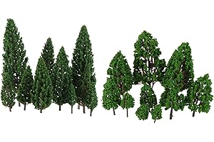 Garneck 22pcs Mini Model Trees Set Architecture Landscape Model Landscape Model Trees Railway DIY Landscape Decoration