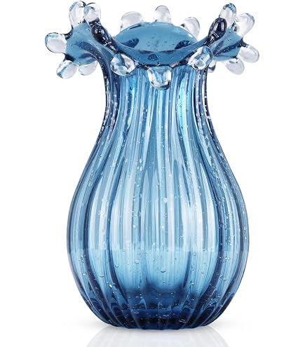 Vase En Verre De Murano Couleur Miel Modèle Vortex - Pièce Artisanale Italienne, Hauteur 34 Cm