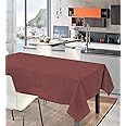 Biancheria Store Tovaglia da Tavola Rettangolare Tinta Unita 100% Cotone Tinto in Filo | Copri Tavolo Robusto Tinta Unita 4-6