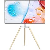 RFIVER Porta TV da Terra Treppiede per TV da 32 a 65 Pollici per Televisore da LCD/LED/OLED/QLED/Plasma Girevole 100° e Regol