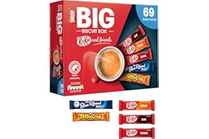 Generic Big Box Kitkats and Friends 69 Biscuit Bars (Toffee Crisp, Kit Kats Milk, Dark, Orange, Blue Riband) By Wowboxme (69 Bars (1 Box))