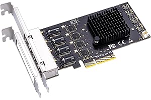 ‎GLOTRENDS GLOTRENDS LE8445 4-Port 2,5-Gb-PCIe-Netzwerkkarte für Desktop-PCs, 2500/1000/100 Mbit/s Gigabit-Ethernet-RJ45-LAN-Port, PCIE-X4-Schnittstelle, Normale und Flache Halterung
