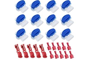 EASYKEENECOM 22 Pcs Waterproof Wire Connectors for Robotic Lawn Mowers, Lawnmower Connector with 16 Pcs Connection Terminals, Lawnmower Cable Repair Kit for Automower Irrigation Applications