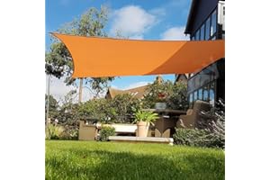 Green Bay Sun Shade Sail Outdoor Garden Patio Party Sunscreen Awning Canopy 98% UV Block Square Orange With Free Rope(3x3m)
