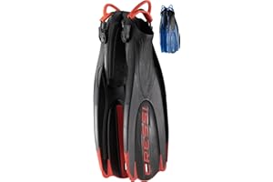 Cressi Maui Fins - Adjustable Long or Short Fins for Swimming and Snorkelling, Adult Unisex